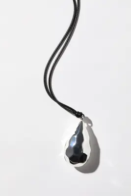Collier cordon avec pendentif - Argenté — photo 5