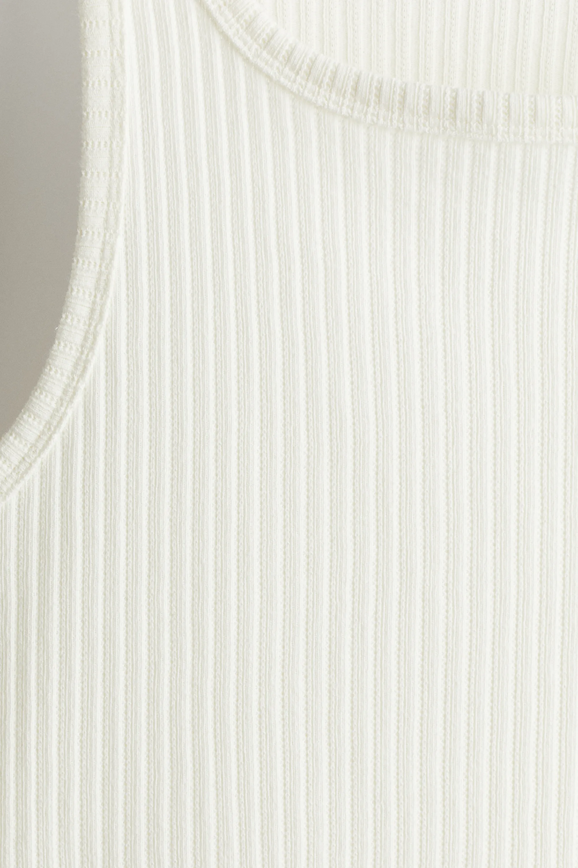 Débardeur côtelé Slim Fit - Blanc