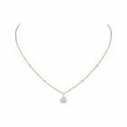 Collier joy coeur en or rose et diamants 0.15ct