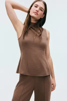 Ensemble 2 pièces en maille - Beige foncé — photo 2