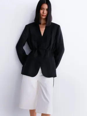 Short long en jean - Blanc cassé — photo 5