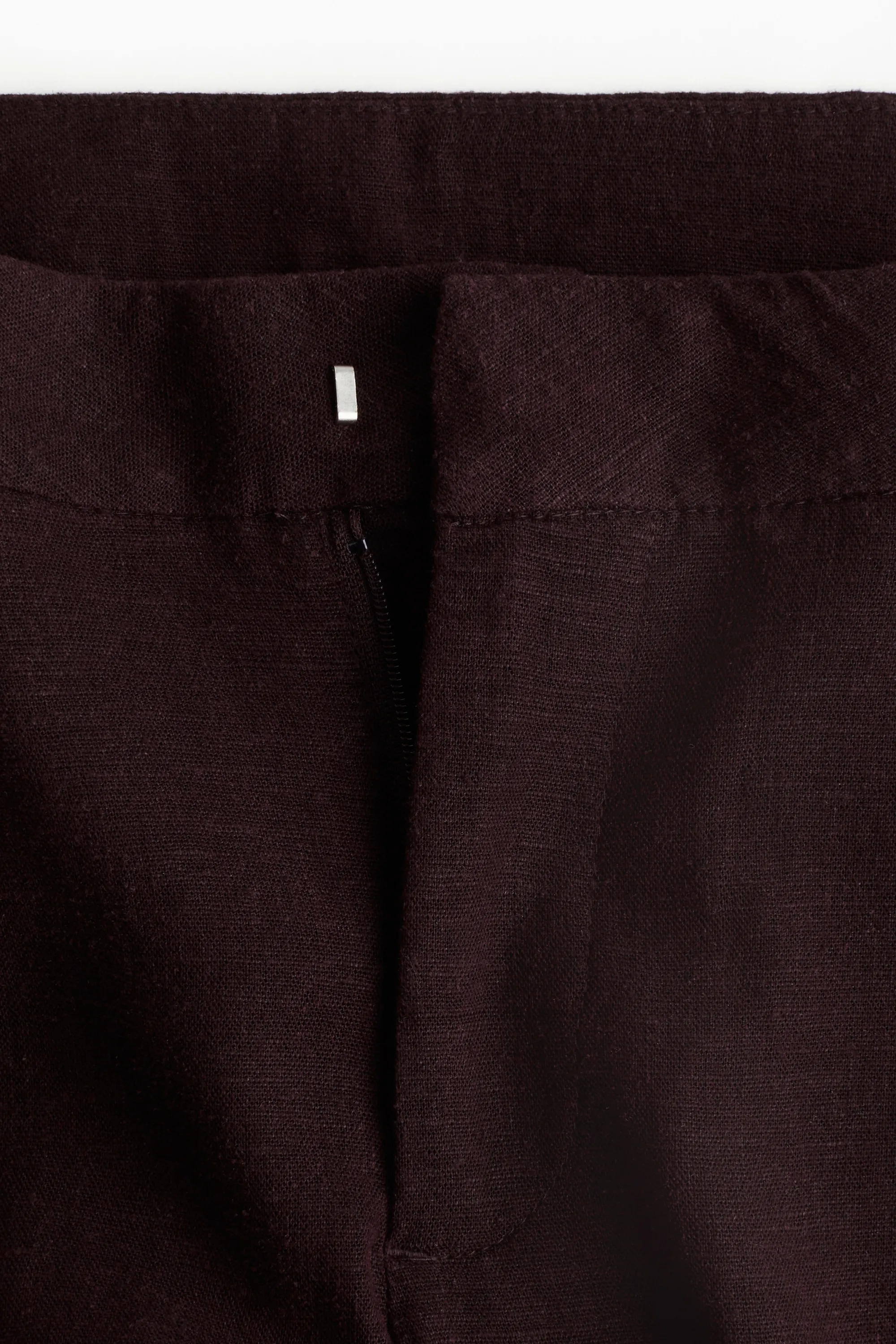 Pantalon chic en lin mélangé - Bordeaux