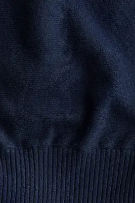 Pull en maille fine à manches chauve-souris - Bleu marine — photo 3