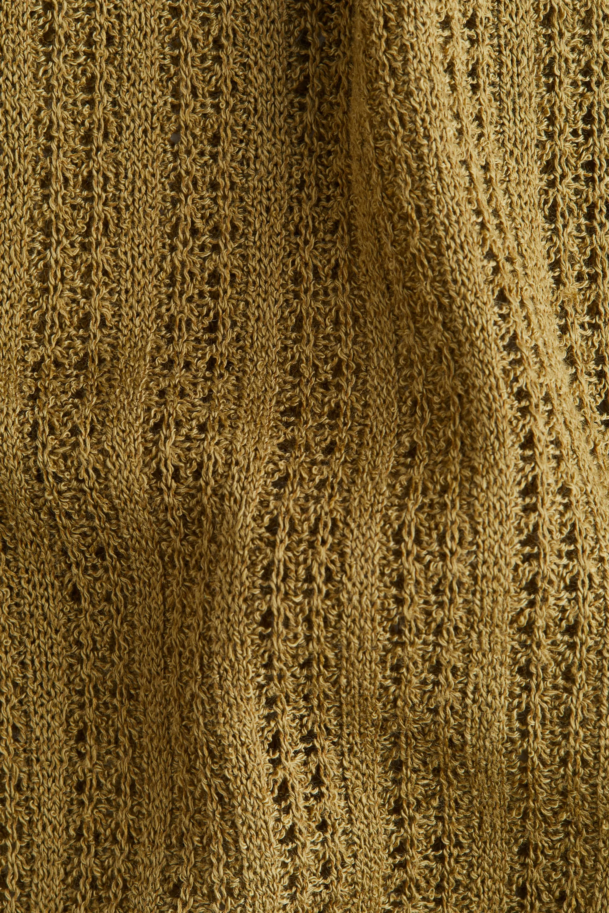 Pantalon en maille avec cordon de serrage - Olive doré