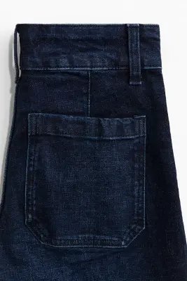 Wide High Jeans - Bleu denim foncé — photo 4