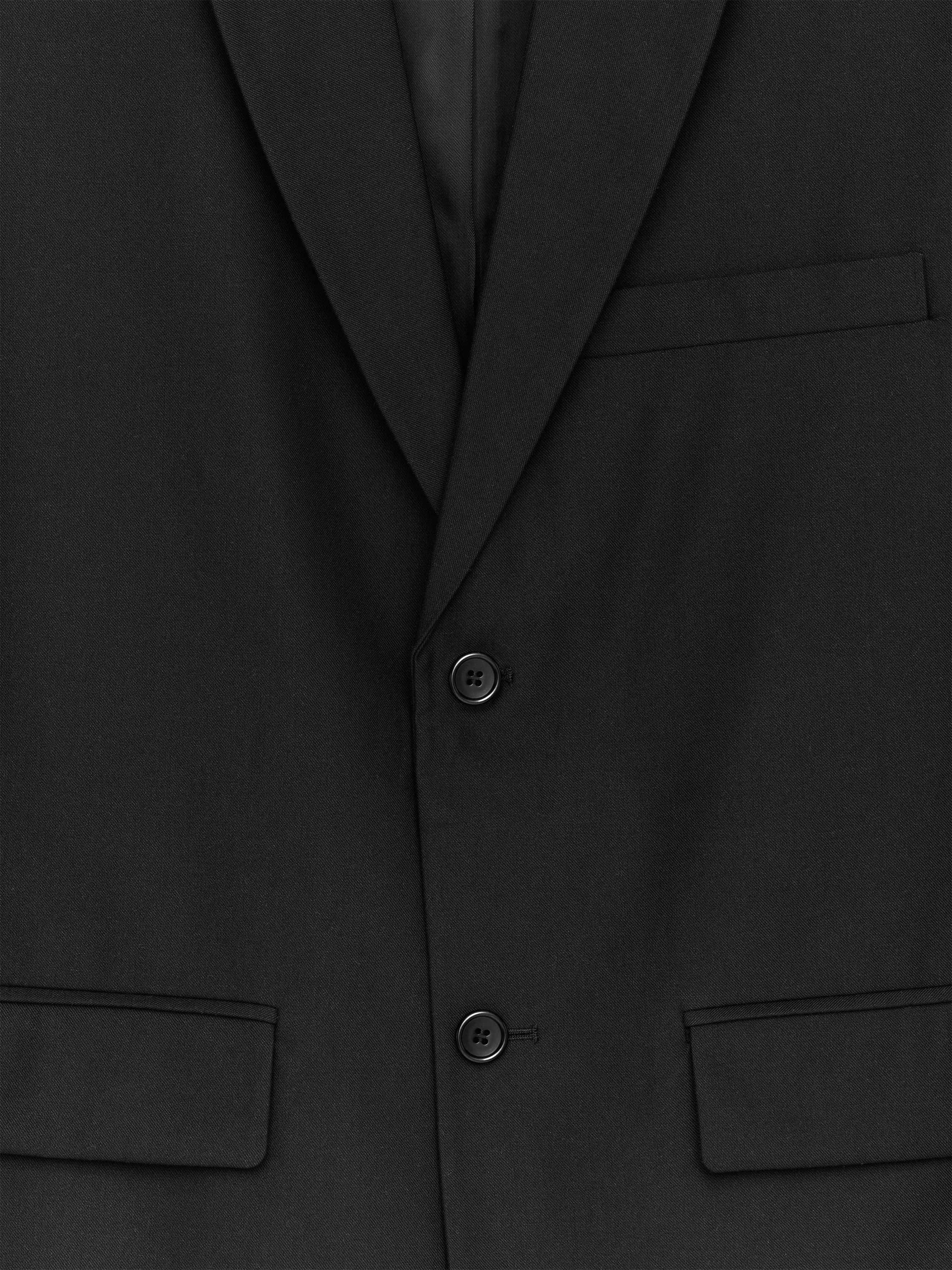 Blazer en laine et coton - Noir
