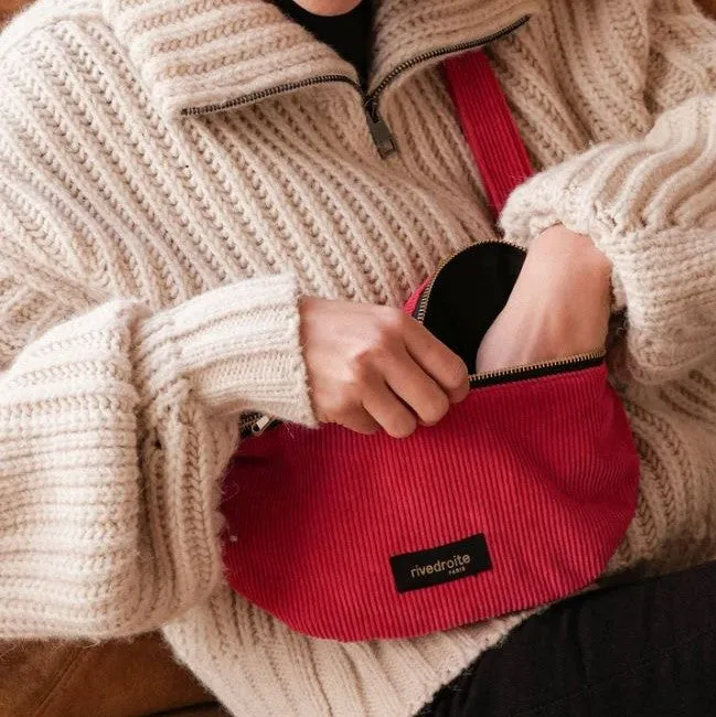Sac banane Custine XL velours Rive Droite