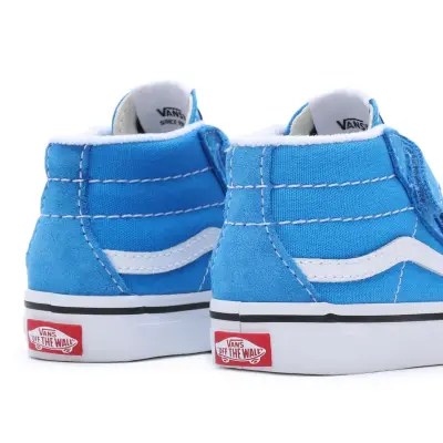 chaussures skateboard enfant vans sk8mid reissue TD-blue — photo 4