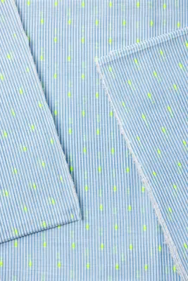 Coupon 3 m coton rayé plumetis — photo 5