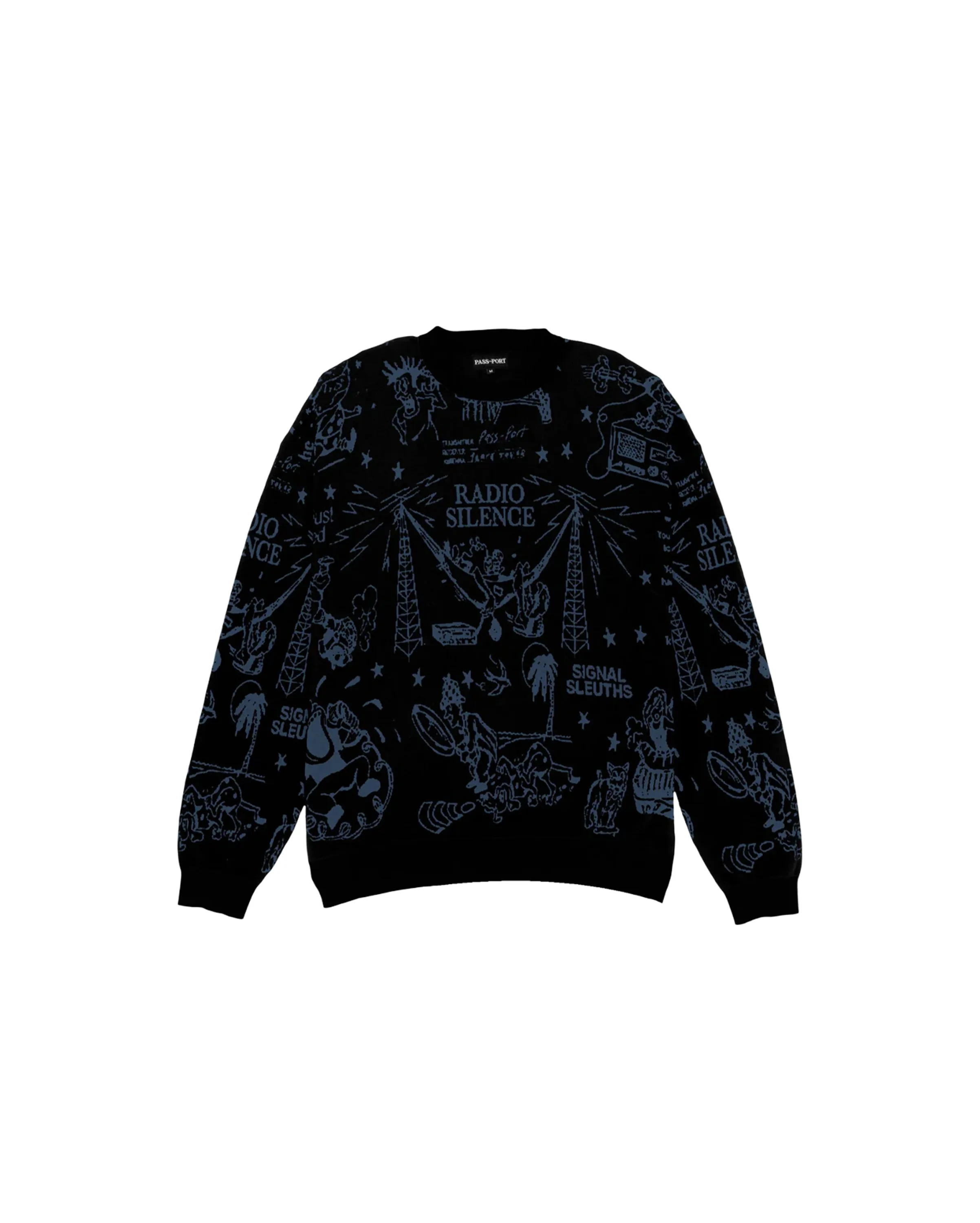 Eyeball Knit Sweater Black Harbour Blue