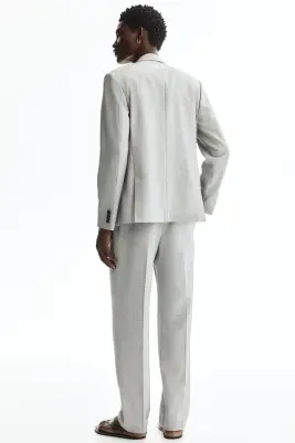 Pantalon chic Regular Fit - Gris clair — photo 3