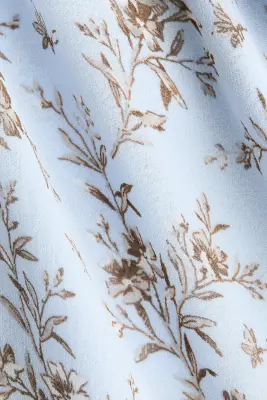 Robe volantée à bretelles fines - Bleu clair/fleuri — photo 3