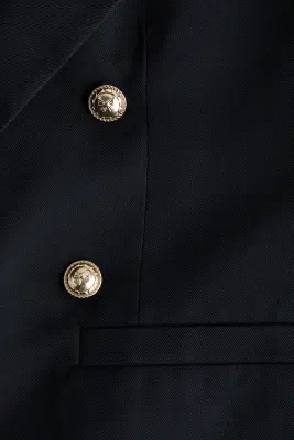 Blazer à fermeture croisée - Bleu marine — photo 5