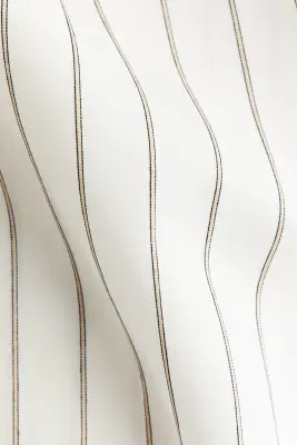 Robe chemise avec détail à nouer - Blanc/rayé — photo 2