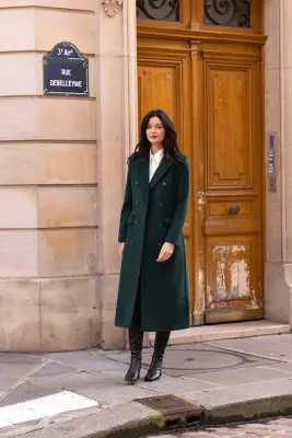 Frederick Wool Coat - Emerald — photo 3