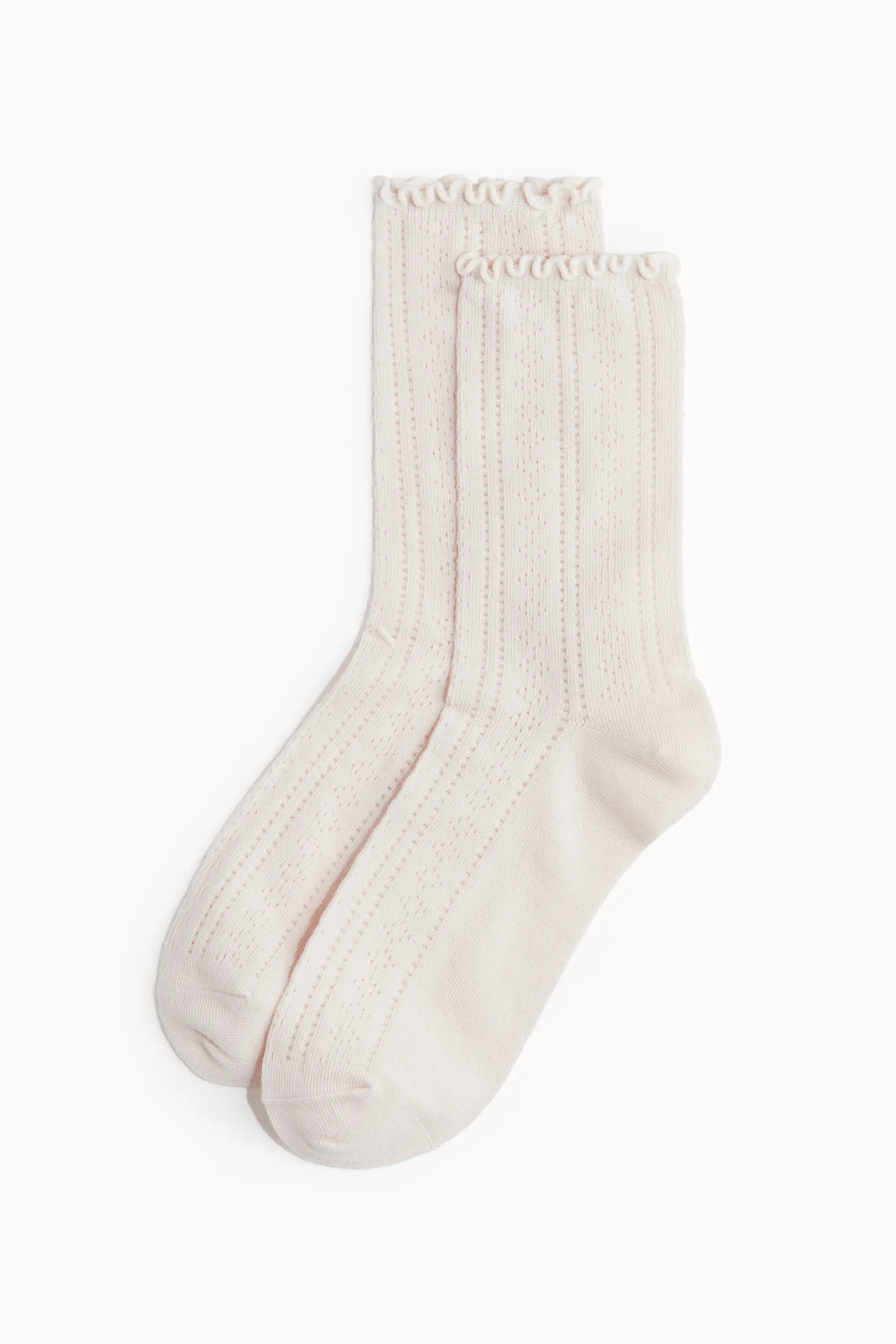 Lot de 3 paires de chaussettes en maille pointelle - Rose clair/blanc/vieux rose