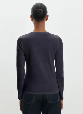 T-shirt en coton organique et cachemire — photo 2