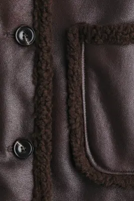 Manteau double face - Marron foncé — photo 5