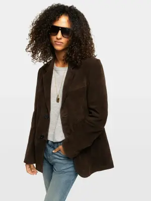 Blazer Vanille Cuir Suede — photo 3