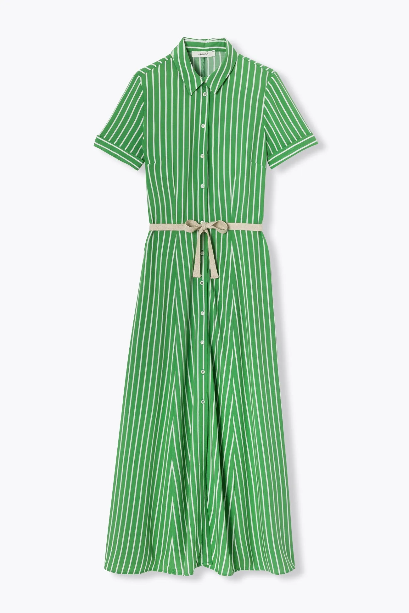 Longue robe-chemise rayée