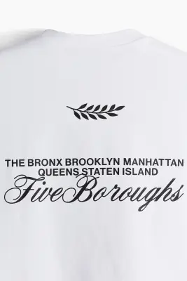 T-shirt imprimé Loose Fit - Blanc/New York — photo 2