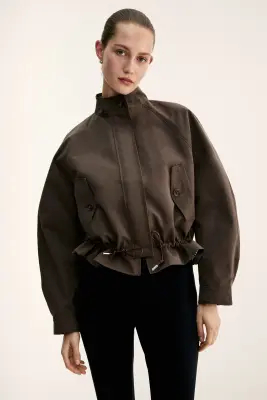 Veste en twill de coton - Marron — photo 1