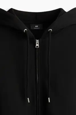 Veste à capuche zippée Oversized Fit - Noir — photo 5