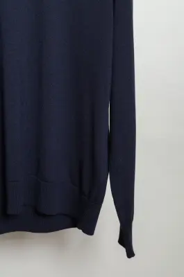 Roberto Collina – KNIT LS CREWNECK SWEATER 263MYB01101 – NAVY — photo 3