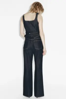 Bootcut High Jeans - Bleu denim foncé — photo 4