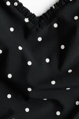 Maillot de bain paddé High Leg - Noir/pois — photo 5