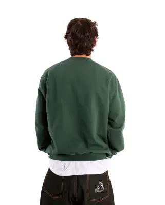 Chenille Standard Logo Crewneck Sweatshirt Green — photo 2