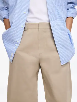 Pantalon chino large de style utilitaire - Taupe — photo 3