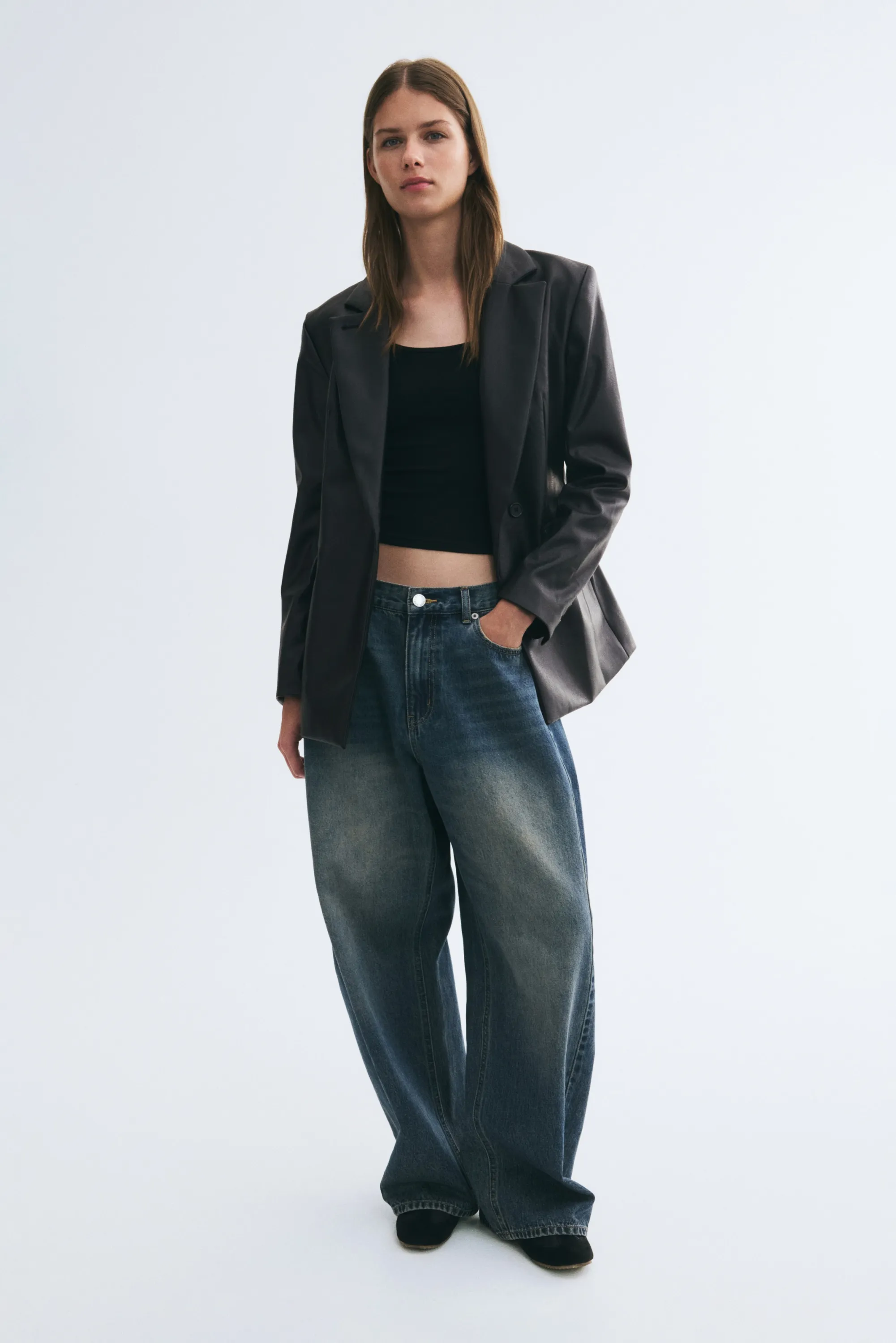 Blazer à fermeture droite - Noir