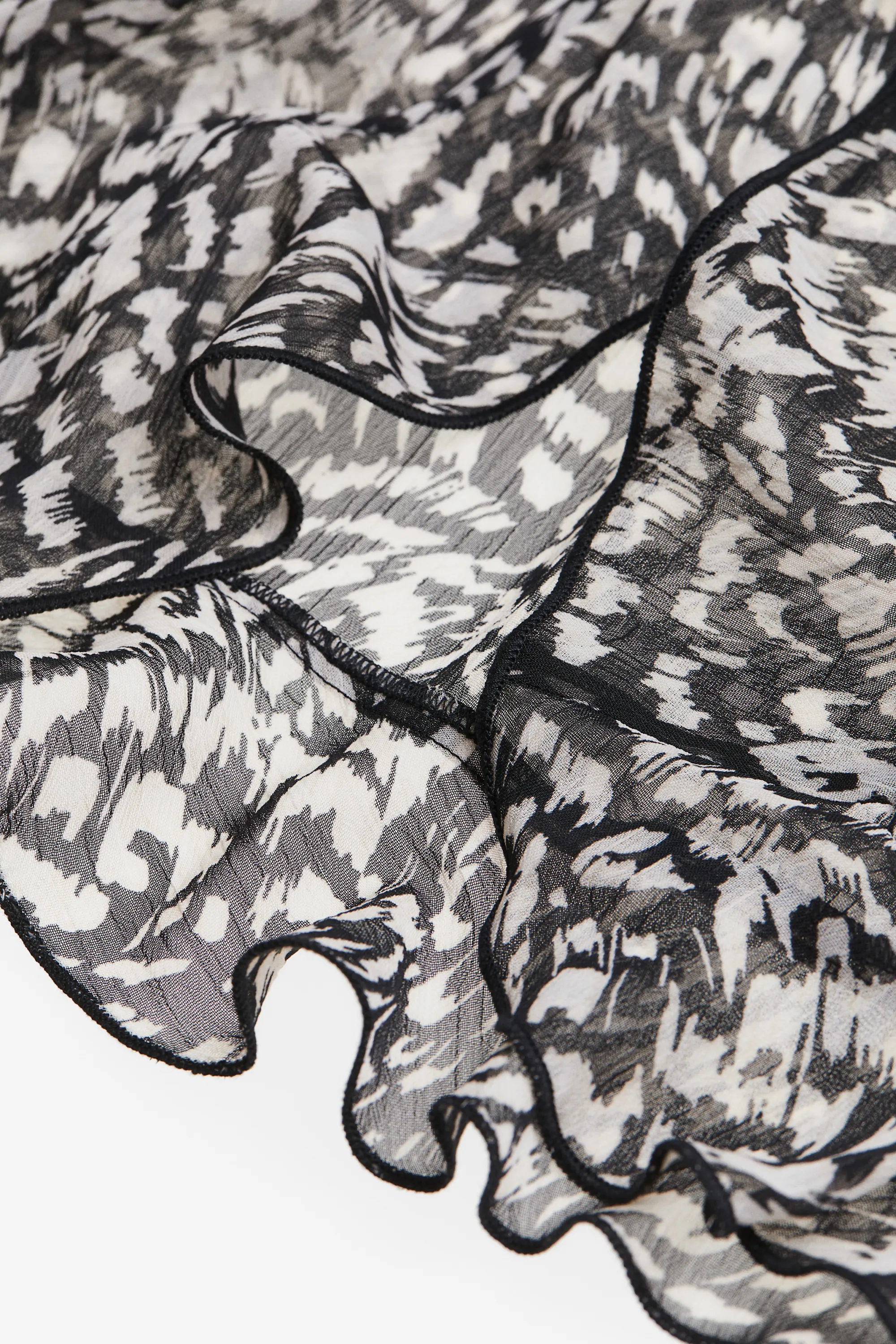 Robe volantée - Noir/motif