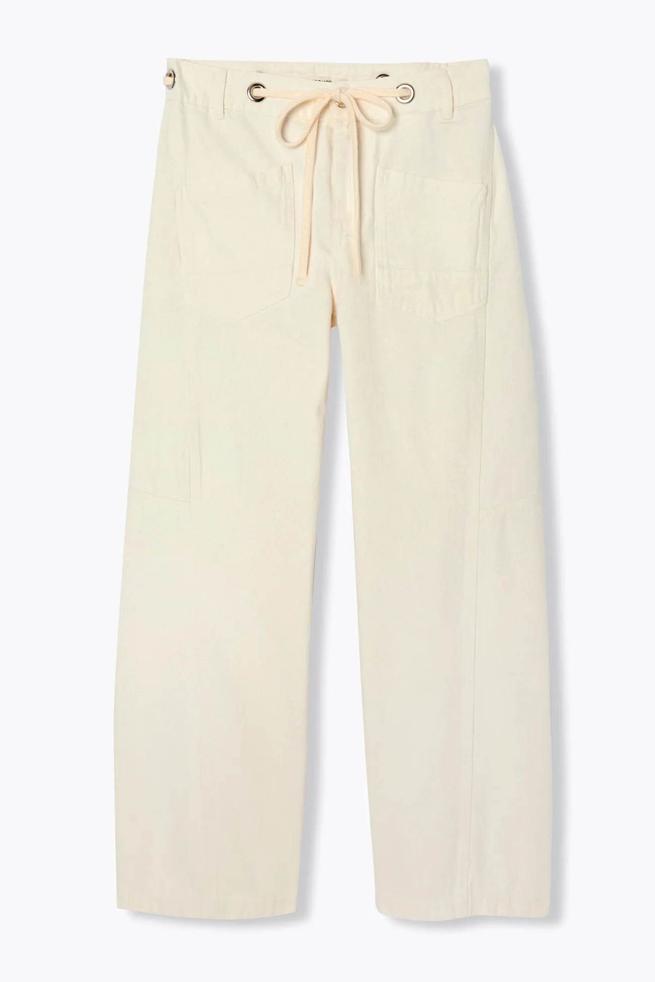 Pantalon large à oeillets