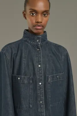 CHEMISE LESLIE BLEU GRIS — photo 3