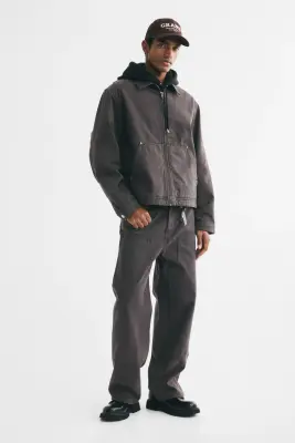 Veste workwear en denim - Marron ancien — photo 1