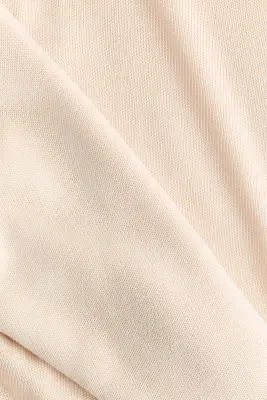 Top à manches courtes en maille fine - Beige clair — photo 4