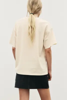 T-shirt oversize imprimé - Beige clair/Sabrina Carpenter — photo 4
