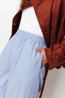 Pantalon sarouel rayé Femme — photo 5
