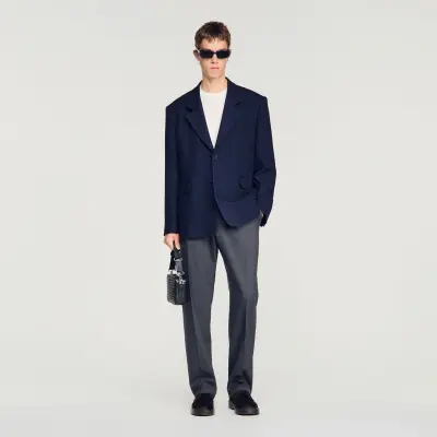 Veste de costume oversize en laine
