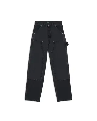 Double Knee Denim Pants Black — photo 1