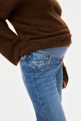 MAMA Straight Jeans - Bleu denim — photo 1