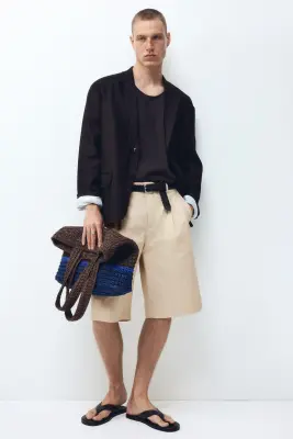 Bermuda Loose Fit - Beige clair — photo 2