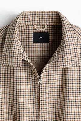 Veste en twill - Beige/carreaux — photo 4