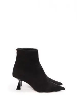 Bottines en suède noir talon virgule et bout pointu  Prix boutique 900€ Taille 35 — photo 1