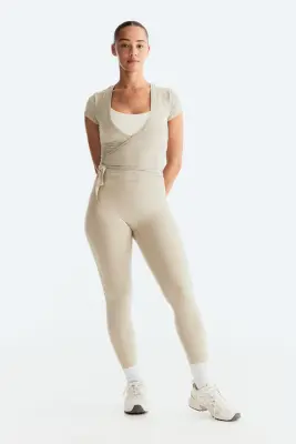 Top de sport cache-cœur en modal - Vert sauge — photo 1