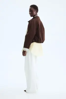 Veste en twill - Marron foncé — photo 2