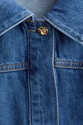 Chemise popover en denim - Bleu denim — photo 5