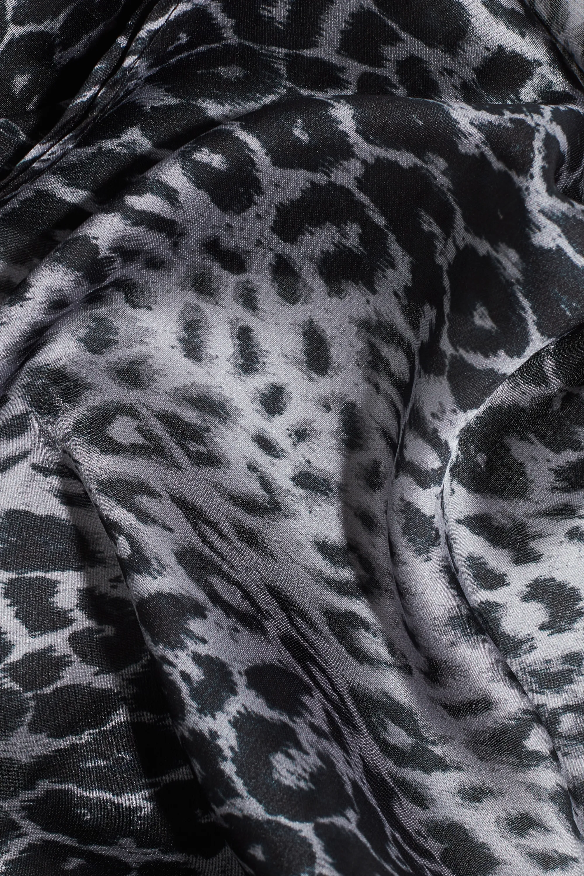 Foulard losange - Gris/imprimé léopard